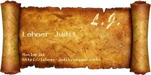 Lehner Judit névjegykártya